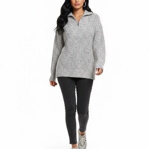 Aerie Women's Gray Zip-Up Turtleneck Sweater xs